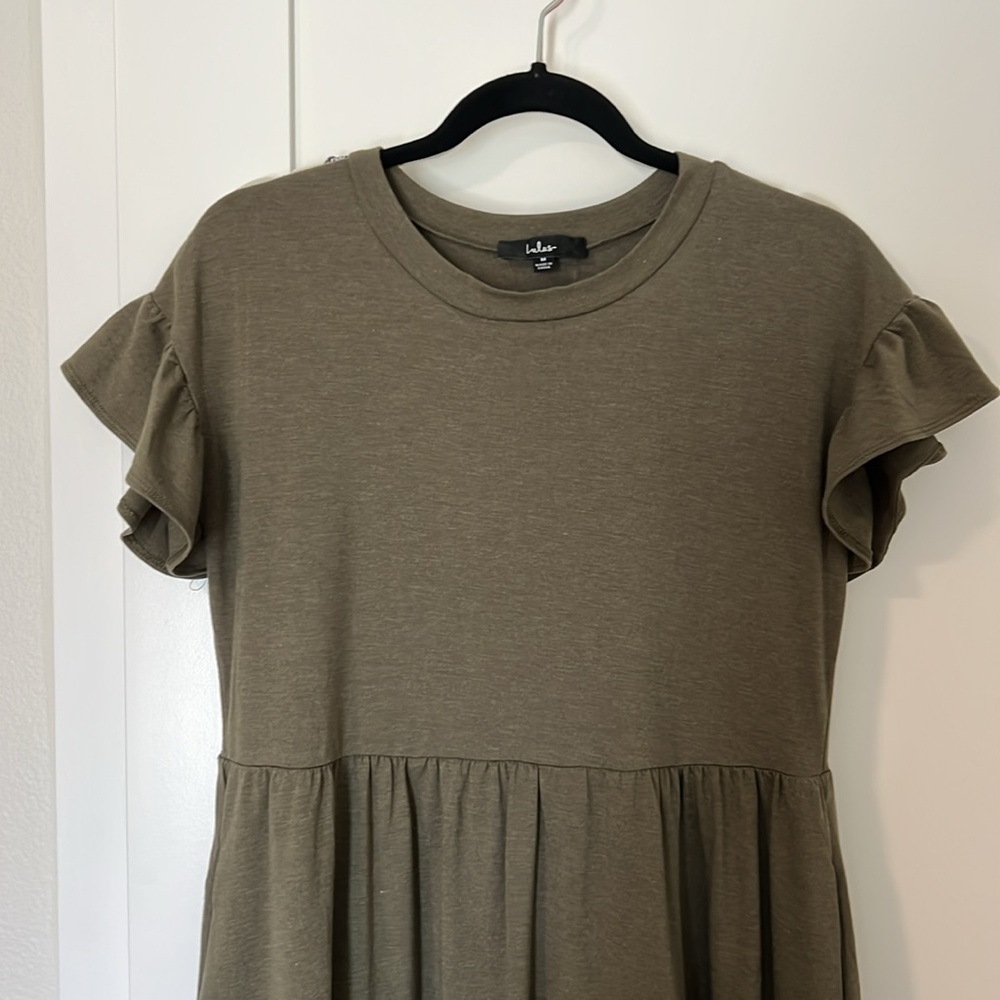 Lulus Ruffle Shirt Dress - Picture 2 of 8